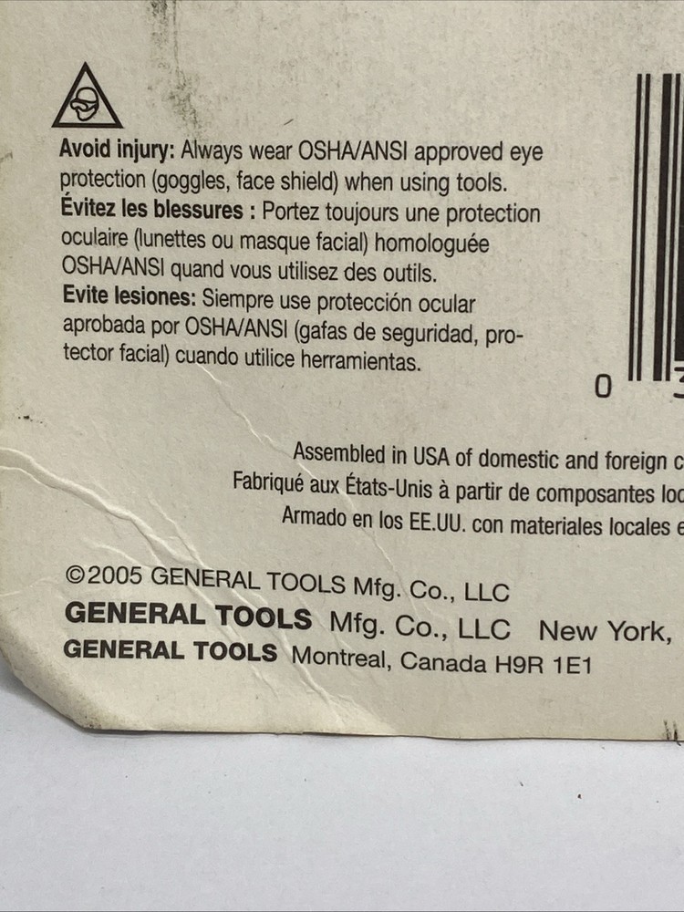 VINTAGE NEW! 2005 GENERAL TOOLS 842 PENCIL COMPASS SCRIBER