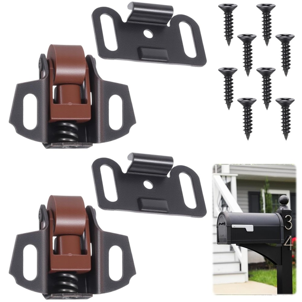 2Pack Mailbox Replacement Roller Catch Latch, Mailbox Latch Replacement Kit, ...