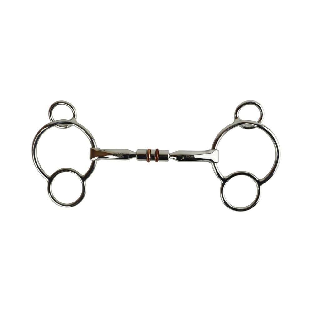 AK Universal Loose Ring Rotary Double Cooper Roller Snaffle Horse Riding Bits