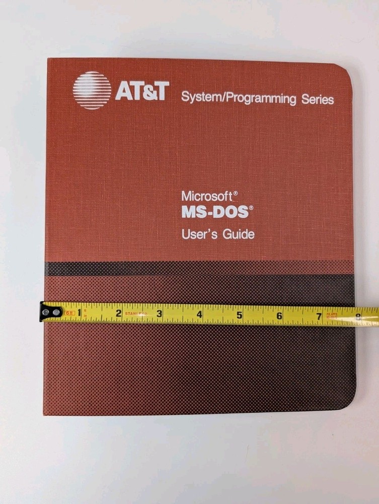 AT&T Microsoft MS-DOS User’s Guide Binder Vintage System Programming (Empty)