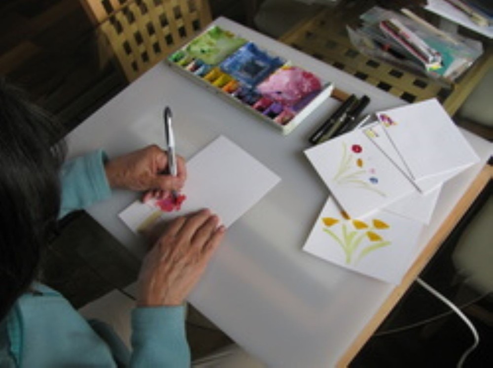 Hand painted AND hand personalized note cards. Each done separately not printed