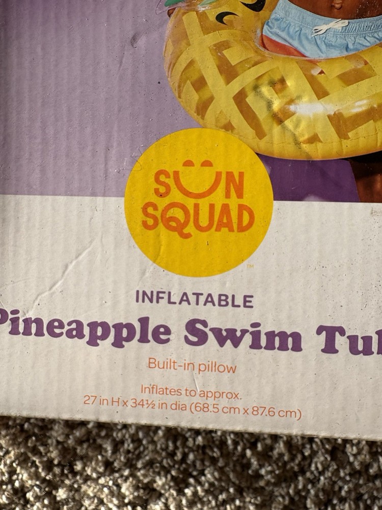 Sun Squad Pineapple Swim Tube