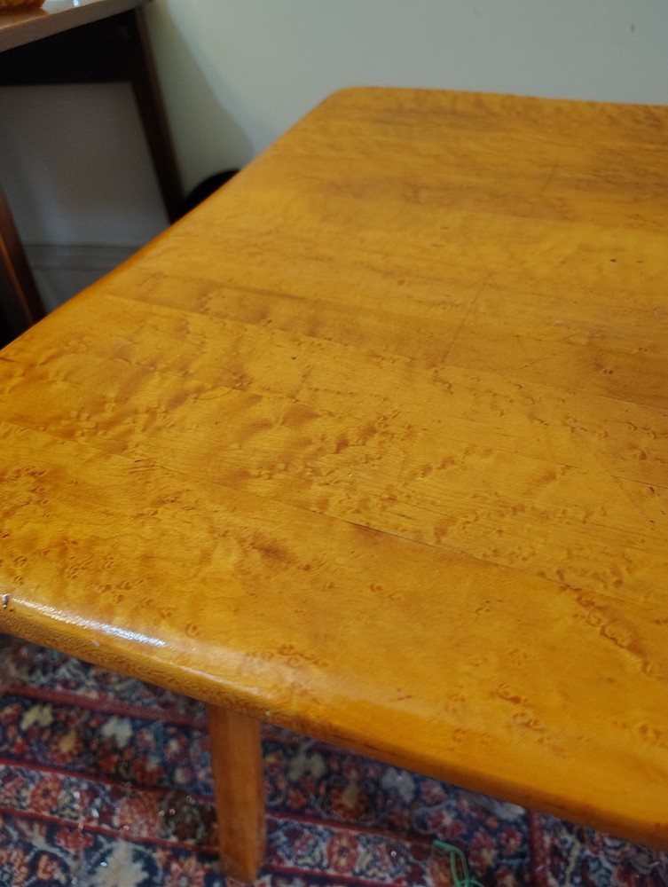 SALE--MCM SOLID Birdseye maple coffee table/ side table