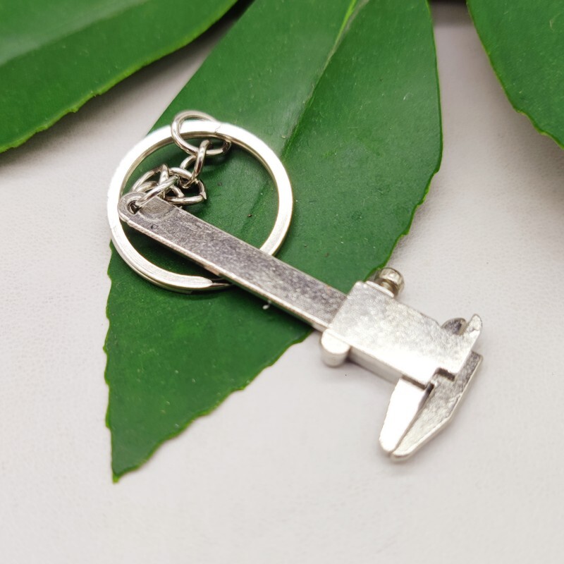 Mini Vernier Caliper Ornament Small Pendant Measuring Tool Silver
