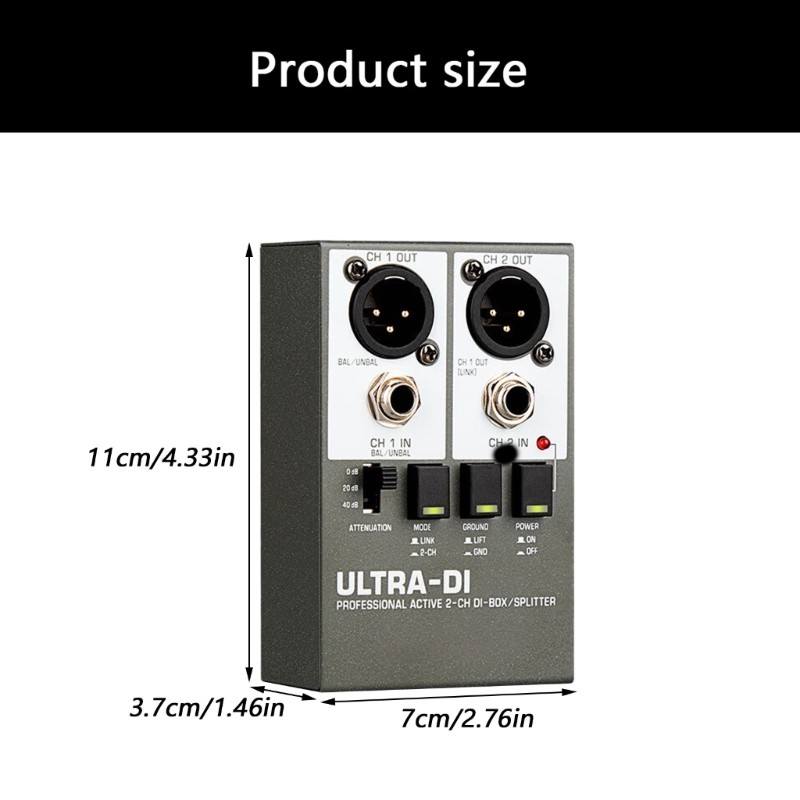 Active DI Box Impedance Conversion For Recording And Live Performances Tasks