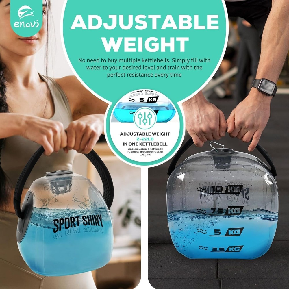 EasyGo Kettlebells, Foldable Water-Filled Kettlebell, Adjustable Kettlebell