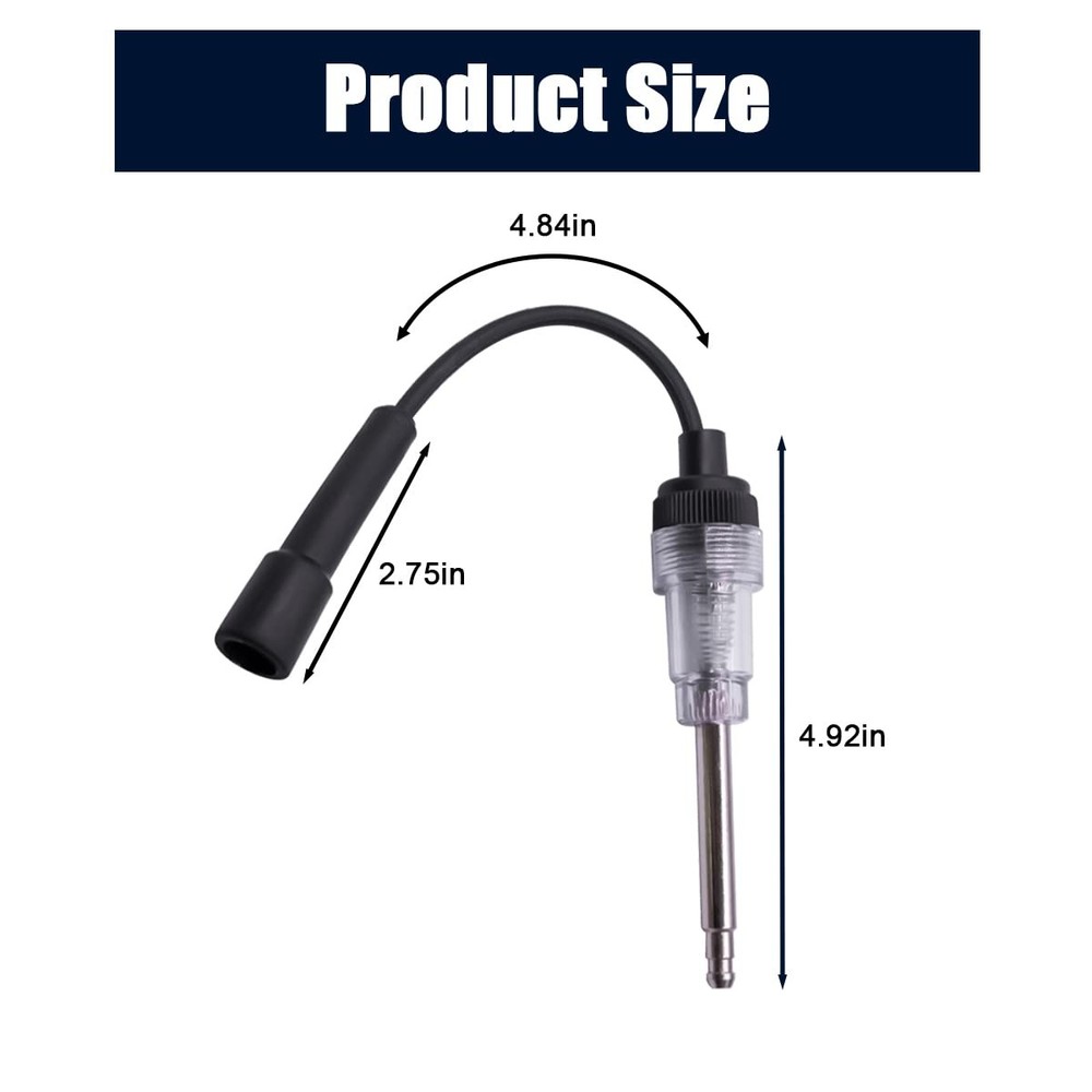 2PCS Inline Spark Plug Tester, Straight Boot Engine Ignition White/2PCS