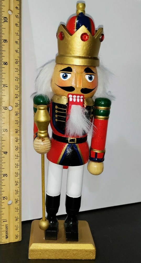 Wooden Nutcracker King 10" Vintage