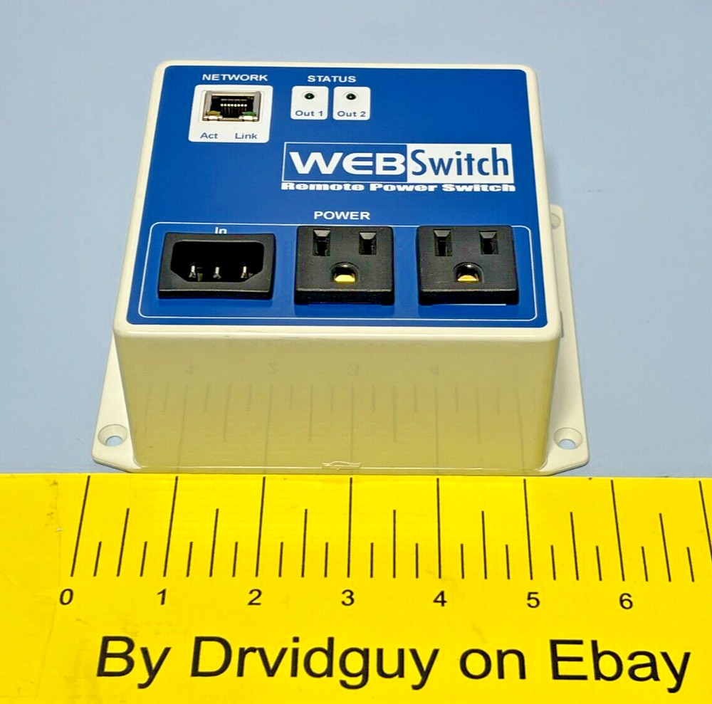 Control-By-Web XRDI-WS1 Web Switch Remote Power Switch; 120VAC, 10A