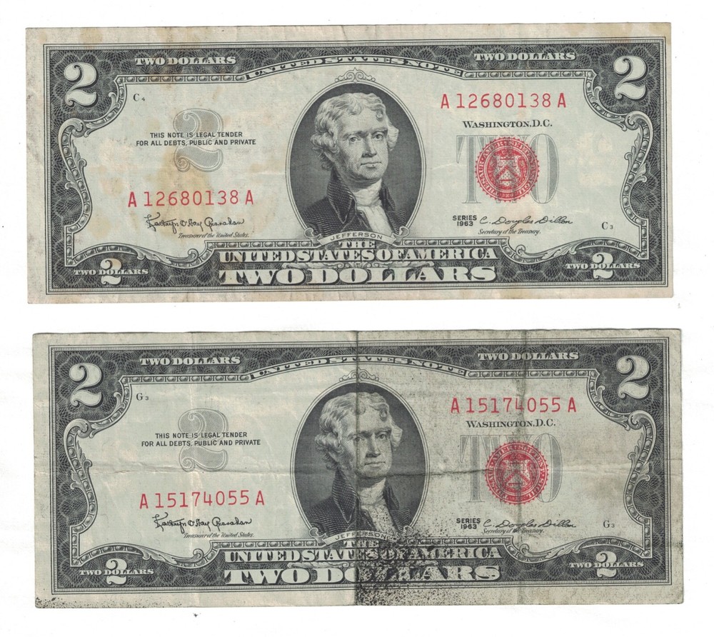 1963 $2 TWO DOLLAR RED SEAL FR-1513
