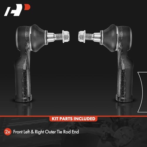 2 x Front Outer Tie Rod Ends, Compatible with Jaguar X-Type 2002-2008