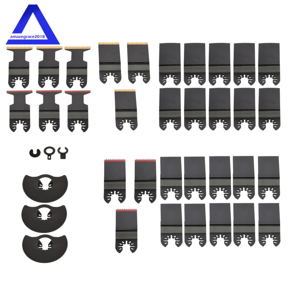 35PCS 7 Types Titanium Oscillating Tool Quick Saw Blades Multitool Blades