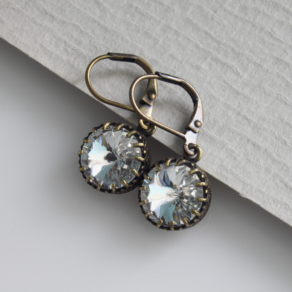 Small Aurora Crystals Dangle Earrings