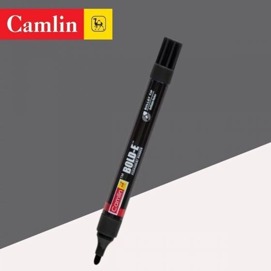 Black Bold E Permanent Marker Pen Waterproof Quick Dry for Multi Surface Use