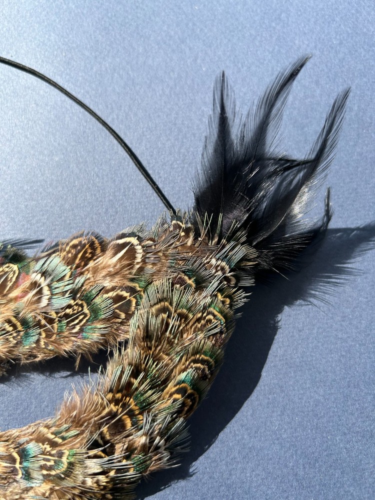Feathered Masquerade Ball Half-Face Mask