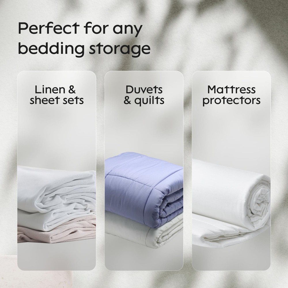 Queen Bedding Storage Bands, 4 Pack Elastic Label Organizers