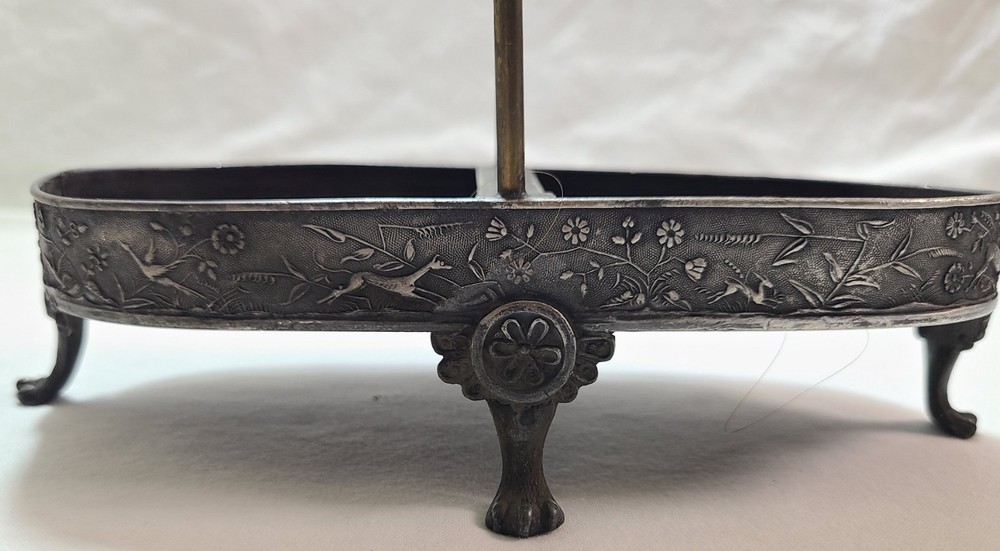 Silverplate Frame For DOUBLE Pickle Castor Set Victorian Vintage