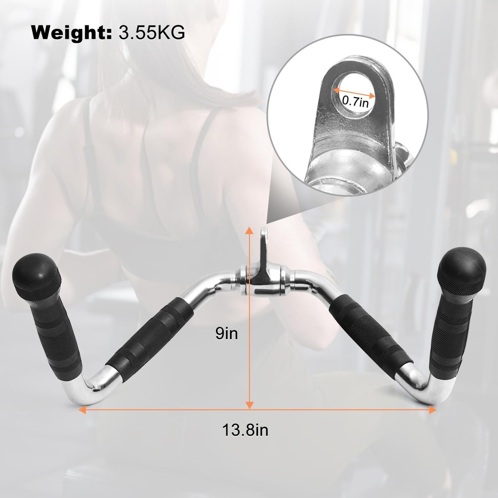 LAT Pull Down Bar Attachment: LAT Pulldown Tricep Bar for Strength Training -...