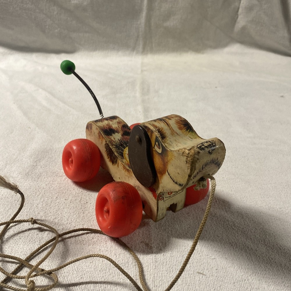 Pull Toy wooden dog