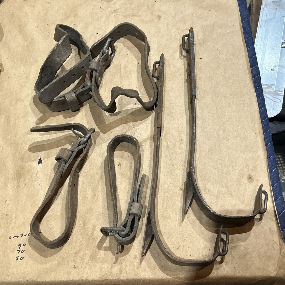 Vintage Spikes Lineman Pole Tree Climbing Gaffs