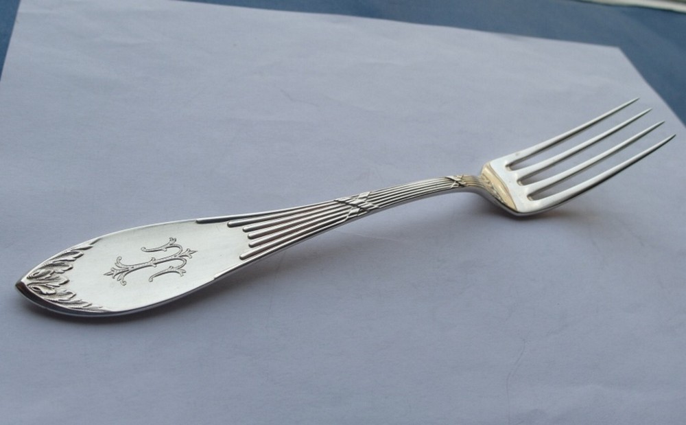 Set Table Fork + Tablespoon Crusade Used Friedländer Koch & Bergfeld Silver E523