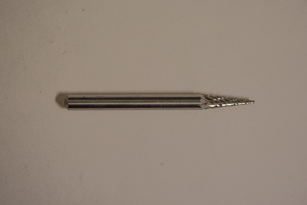 SM42D Cone SOLID Carbide Burr Bur Cutting Tool Die Grinder Bit 1/8"