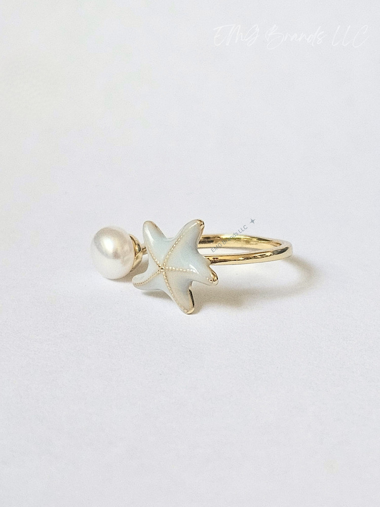 Starfish Pearl Ring