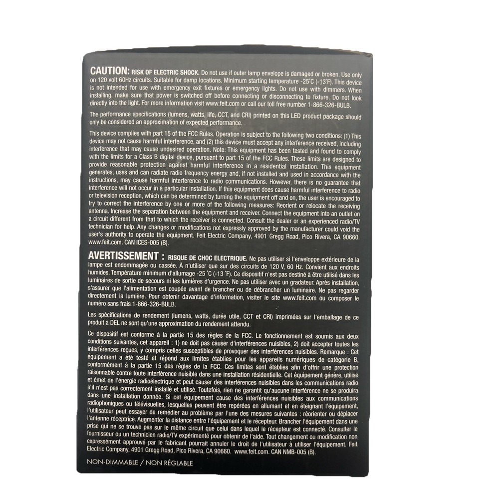 Feit LED Specialty G25 E26 (Medium) LED Bulb Multi-Colored 1 Watt Equivalence