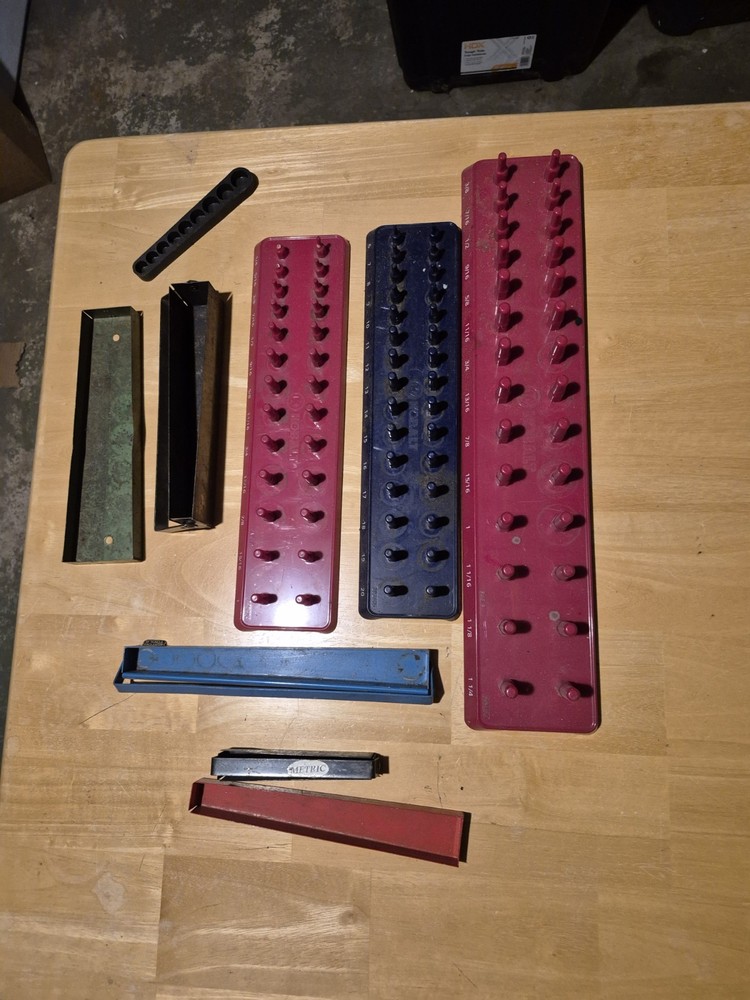 Assorted lot of socket, organizers holders.