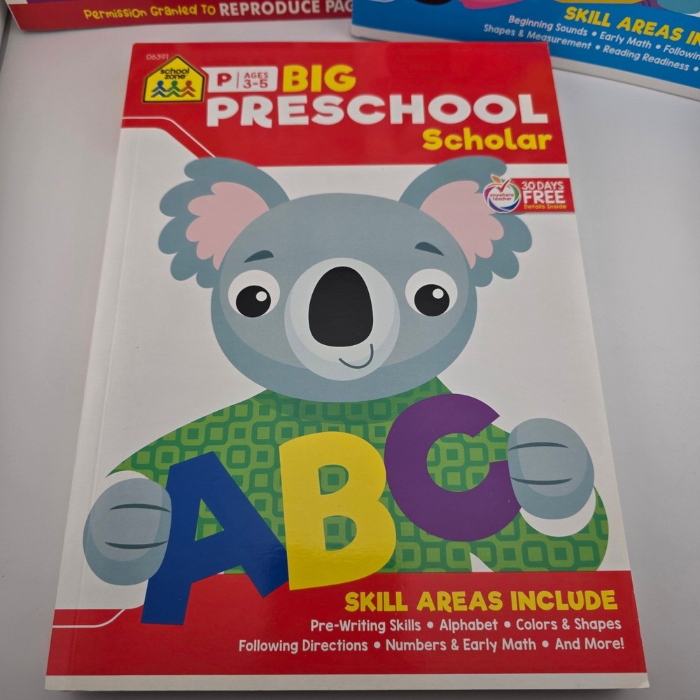 Learning Workbook Bundle Preschool Kindergarten First Grade 3 Books