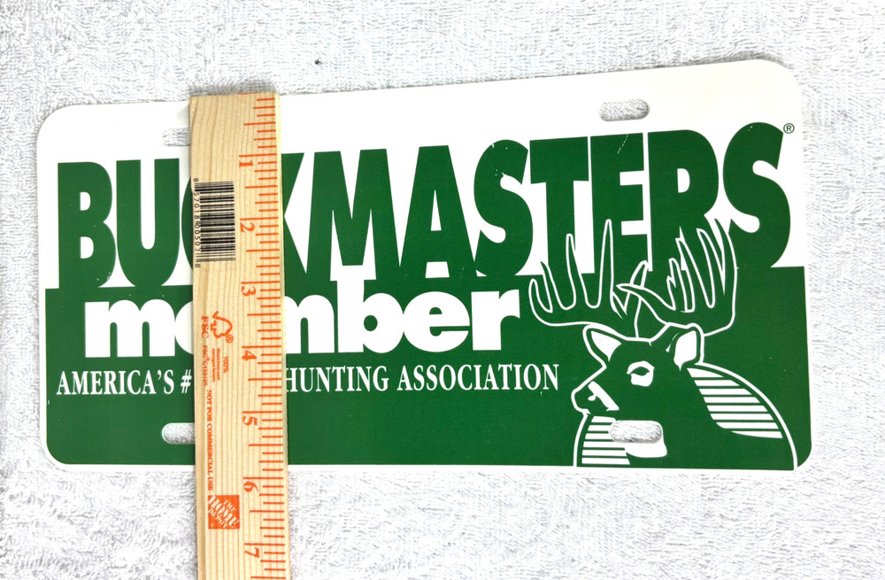 Bow Masters Buck Masters Novelty License Plate Hard Plastic