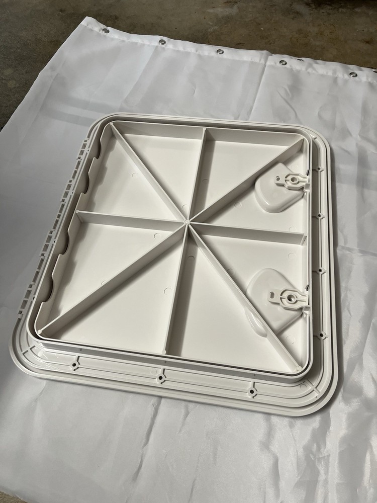 20.5"x18" ABS Boat Deck Access Hatch with Lid, White