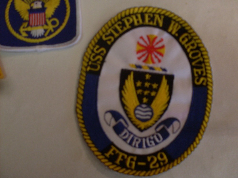 Navy USA 4 medium one small patch collection patches embroidered for display