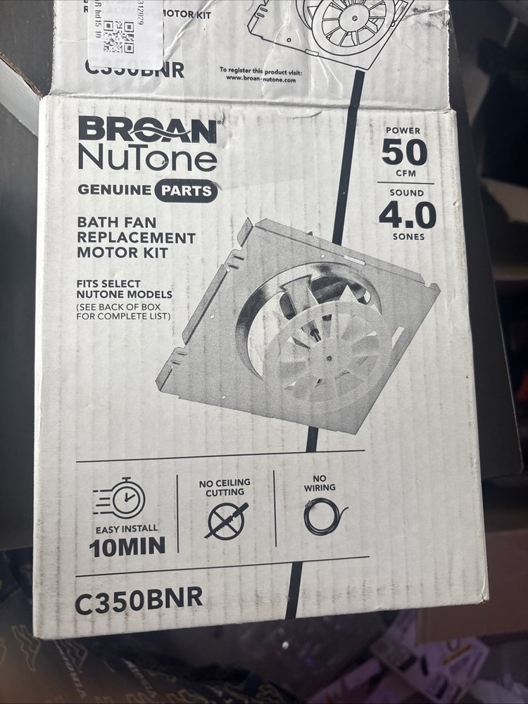 Brian Nutone C350BNR Bath Fan Replacement Motor Kit