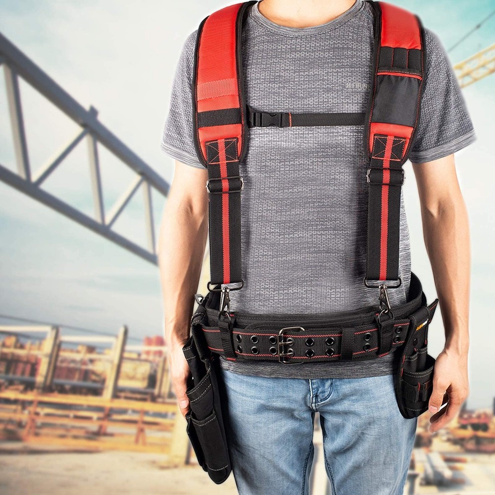 Padded Tool Belt 3 Inch Heavy Duty Work Tool Belt with Back Support Adjustabl...