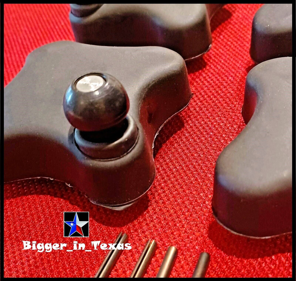 4X Hunter Alignment Wheel Clamp Handle Spinner Crank Knobs New with Pins!