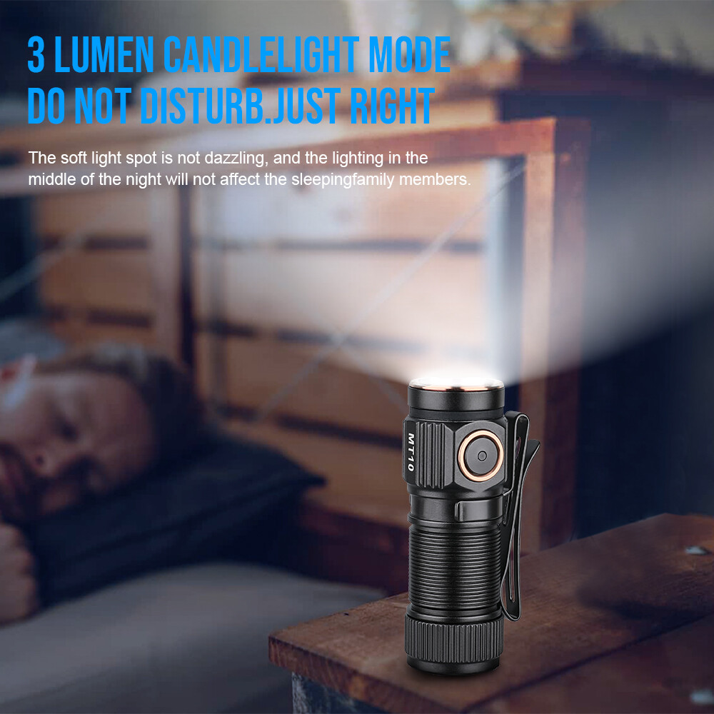 TrustFire EDC Flashlight Rechargeable,1000 Lumen Flashlight 5 Modes Torch（MT10）