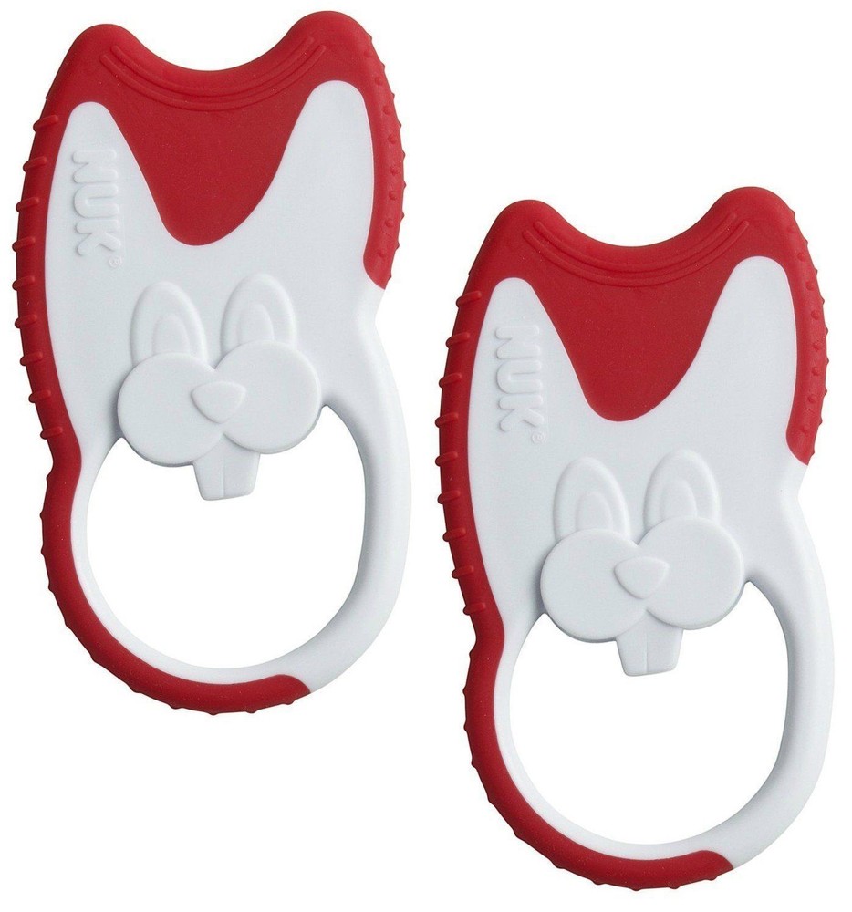 NUK Easy Grip Teether, 8 Months Plus, (2 Pack)