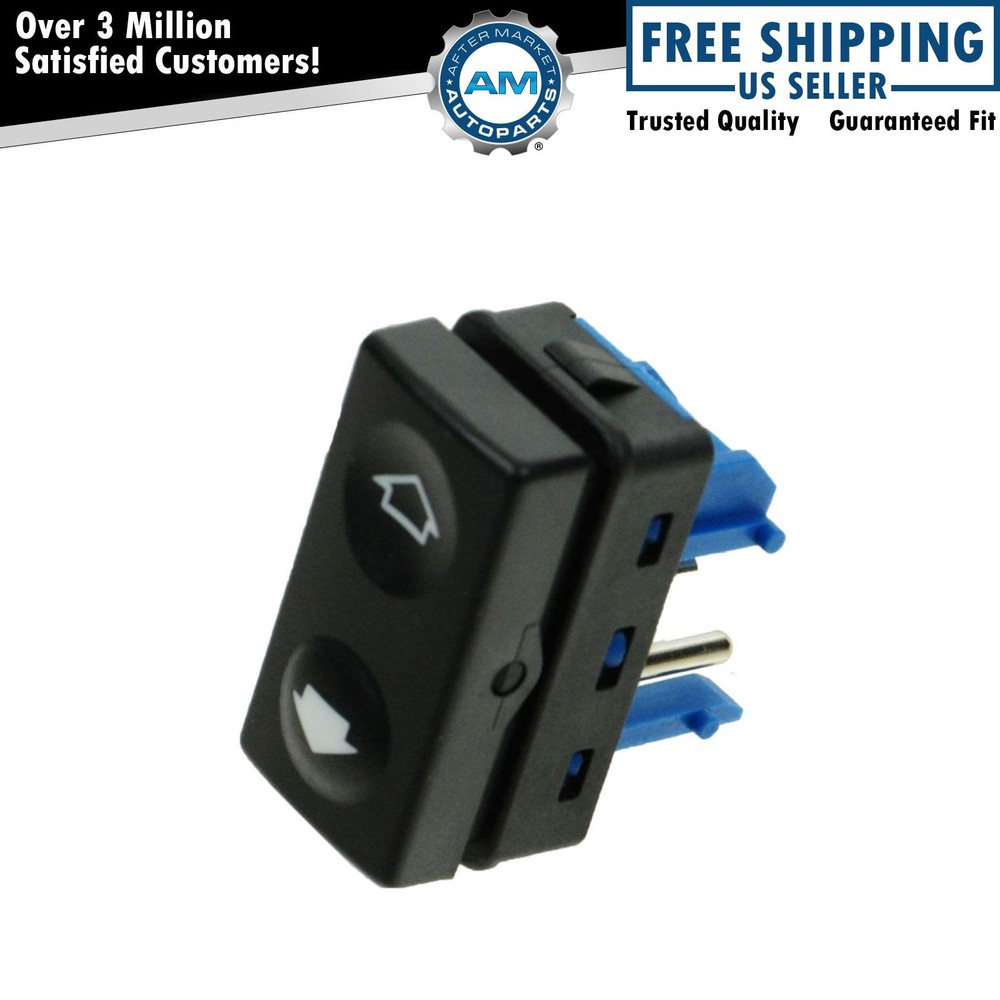 Power Window Switch Single Button w/ Blue Base for BMW E36 3 Series