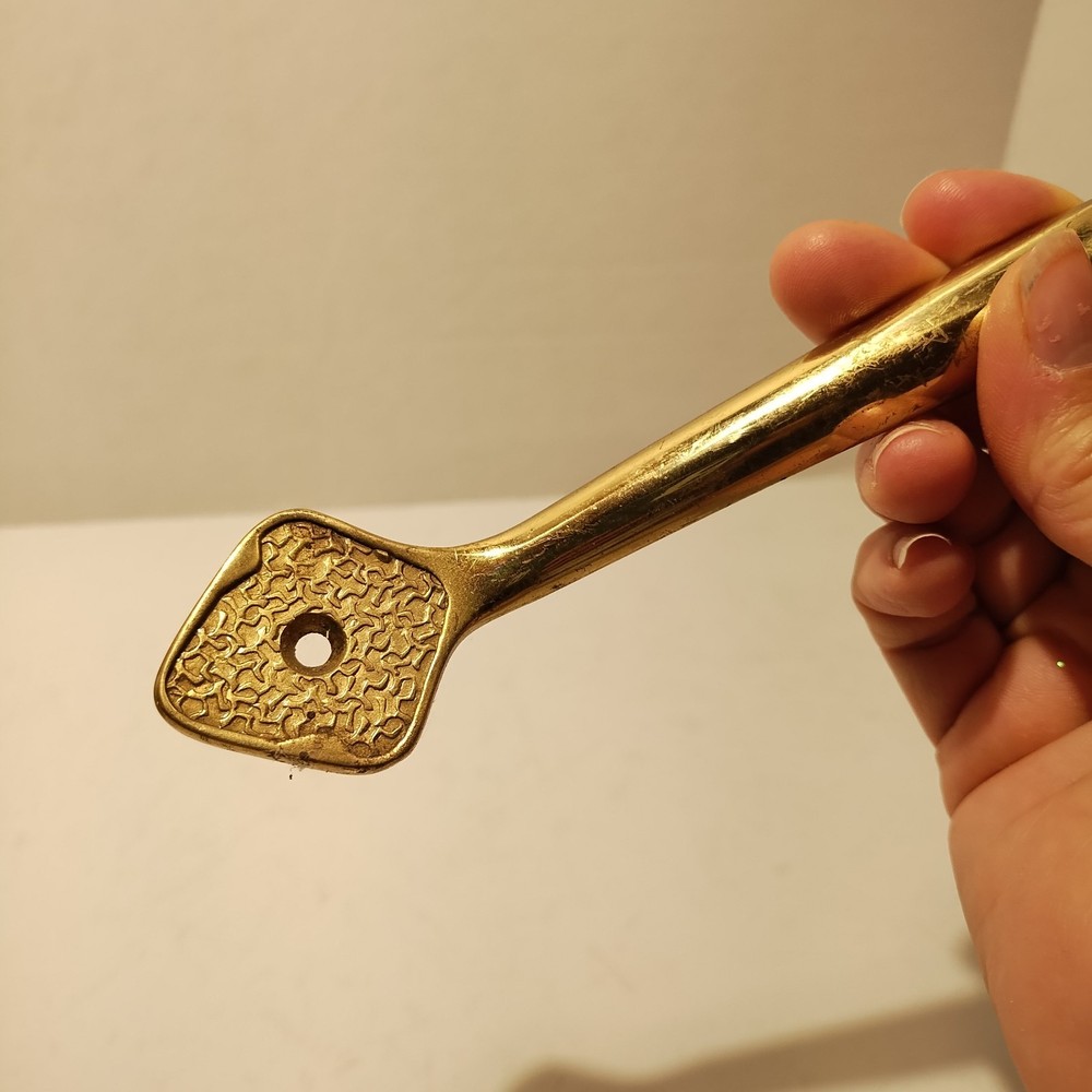 ANTIQUE Vintage BRASS Front Entry DOOR HANDLE Pull 11" Architecturally Beautiful