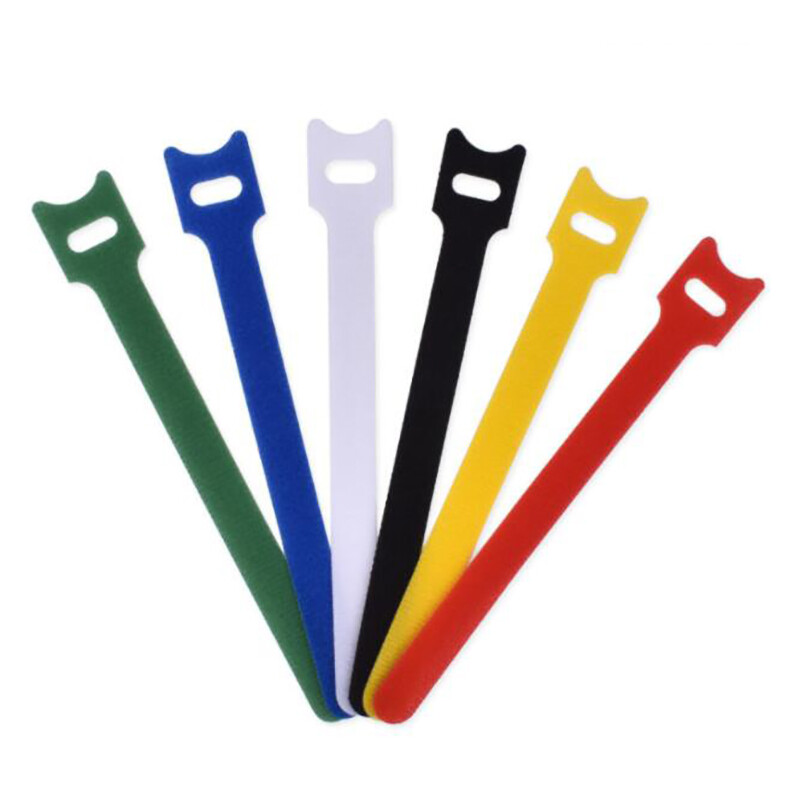 Hook And Loop Cable Ties Straps Strapping Reusable Width 12mm Various Colours