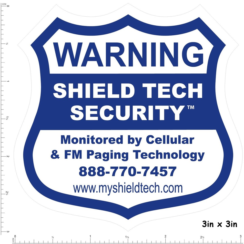 6 FRONT ADHESIVE WINDOW DECALS -WARNING STICKER ALARM SECURITY SYSTEM PK A