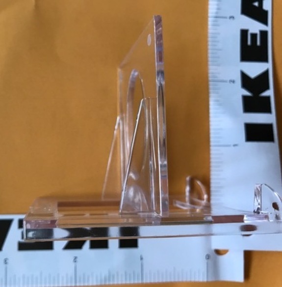 Tablet iPad 2-Piece Compact Adjustable Clear Acrylic Desktop Display Stand Easel