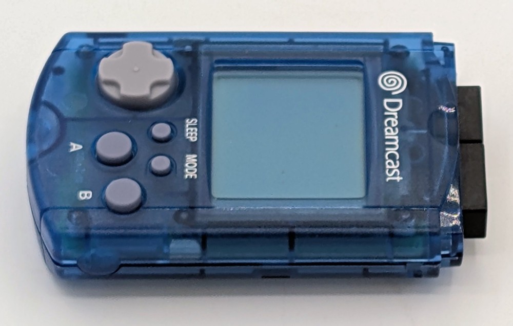 Authentic Sega Dreamcast VMU Translucent Blue OEM Tested Working HTF