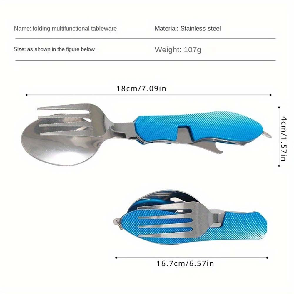 Lightweight Food-Safe Dependable Foldable Multi-Functional Outdoor Tableware Set