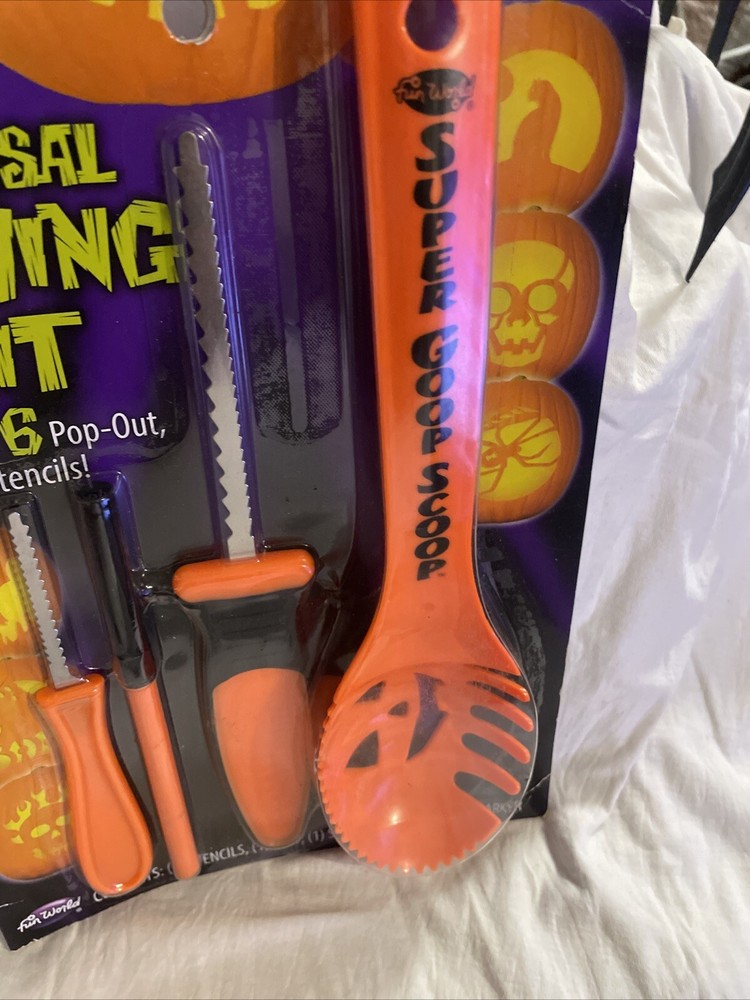 Pumpkin Pro Colossal Carving Kit 4 Pieces With 6 Pop Out Stencils