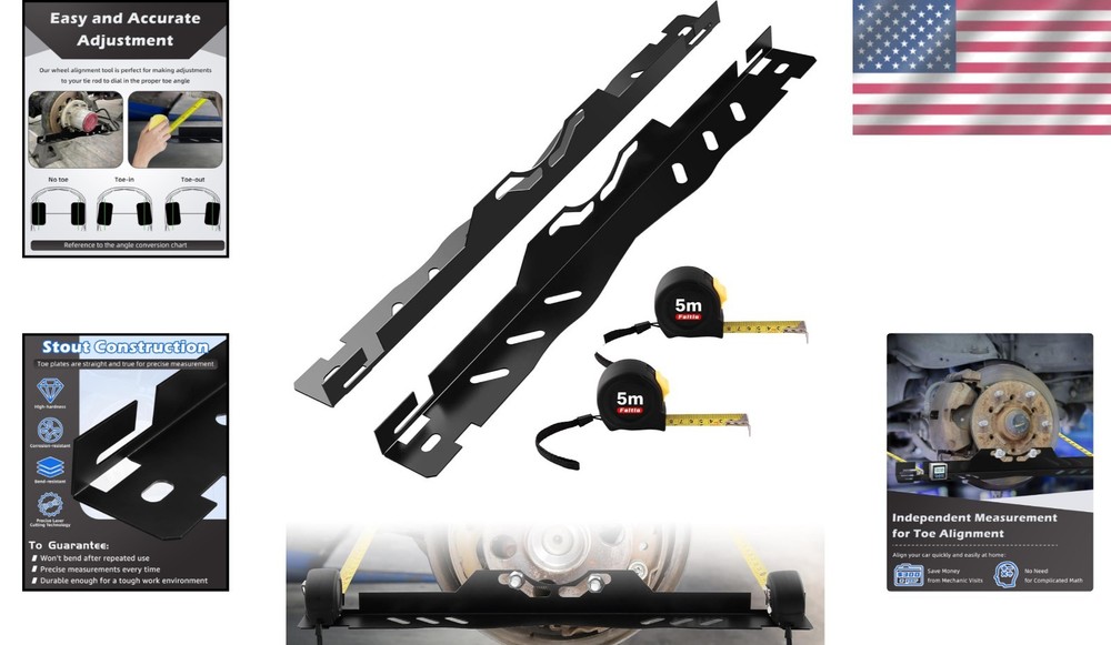 Heavy Duty Wheel Alignment Tool Plates - Black