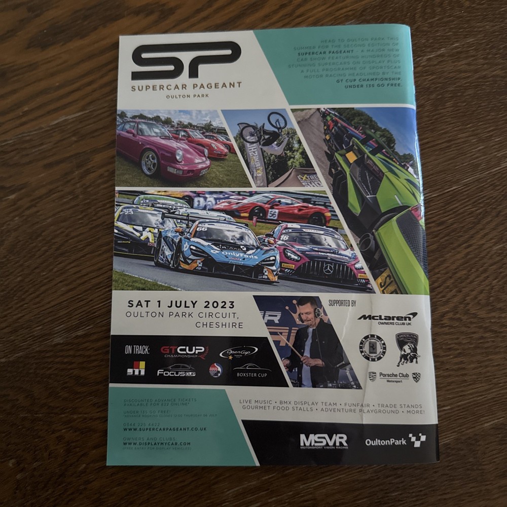 British GT Programme - April 2023 - Oulton Park - Pre owned