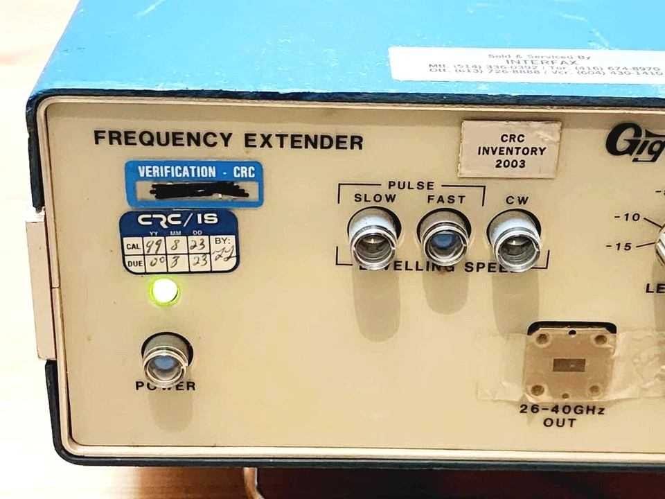 GIGATRONICS FREQUENCY EXTENDER 840 MODULE SIGNAL ANALYSIS TESTING CALIBRATION