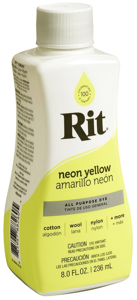 Rit Dye Liquid 8oz Neon Yellow